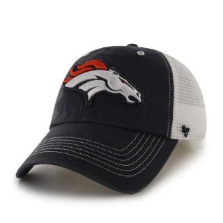 Denver Broncos 47 Brand Navy White Mesh Blue Mountain Flexfit Hat Cap  Sports Fan Baseball Caps  Sports & Outdoors