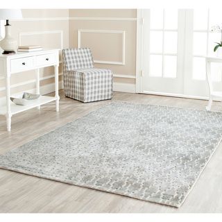 Hand knotted Mirage Grey Viscose Rug (5' x 7' 6) Safavieh 5x8   6x9 Rugs