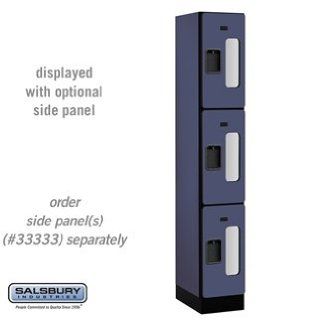 Salsbury S 33168BLU 12 In. W X 76 In. H X 18 In. D 3 Tier See Through Designer Wood Locker In Blue   Mailboxes  