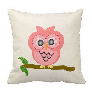 Pink Owl Pillow
