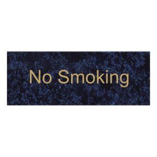 No Smoking Engraved Sign EGRE 460 GLDonCBLU No Smoking  Business And Store Signs 