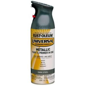 Rust Oleum Universal 11 oz. All Surface Metallic Dark Steel Spray Paint and Primer in One 262662