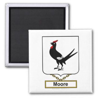 Moore Family Crest Fridge Magnet