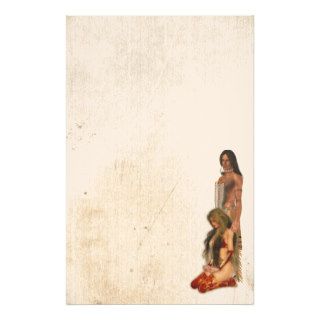 Native American Couple Stationery