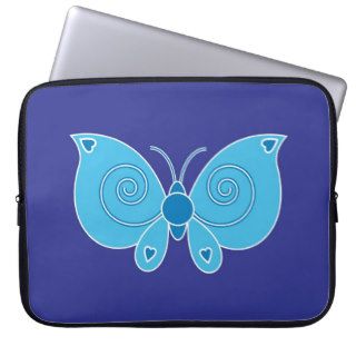 Blue Butterfly Laptop Sleeve   Big Blue Butterfly