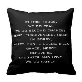 In this House Quote Throw Pillow