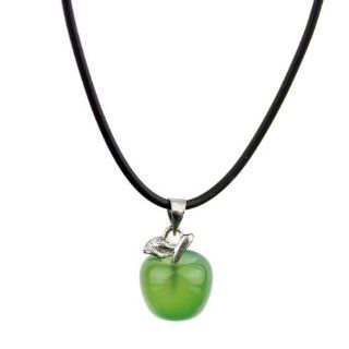 O stone Green Agate Starry Apple Pendant Necklace Jewelry