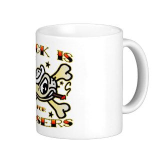 Luck Is For Losers Navy Tattoo Mugs