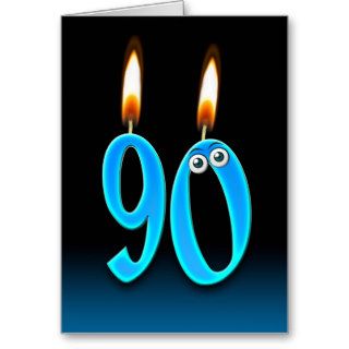 90th Birthday Candles Greeting Card