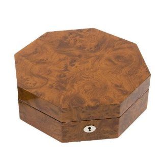 Hand Crafted Octagon Jewelry Box in HIgh Gloss Mahogany 