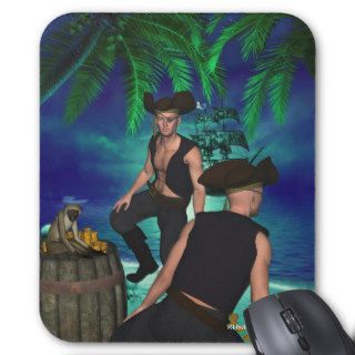 Pirates Monkey Business Counting Gold Mousepad