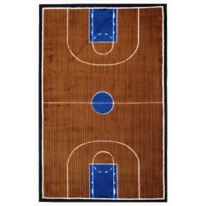 LA Rug Inc. Supreme Basketball Court Multi Colored 5 ft. 3 in. x 7 ft. 6 in. Area Rug TSC 152 5376
