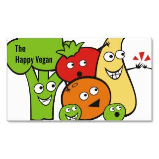 funny veggies fruits high five cooking biz cards business cards