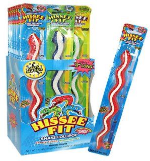 Hissee Fit Snake Lollipop 12" (Pack of 18)  Suckers And Lollipops  Grocery & Gourmet Food