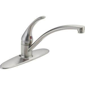 Delta Foundations Single Handle Kitchen Faucet in Stainless B1310LF SS