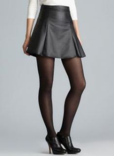 Jaye.e. Emossed Faux Leather Exposed Seam Waist Detail Skirt Mid length Skirts