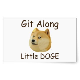Git Along Little DOGE Rectangular Stickers