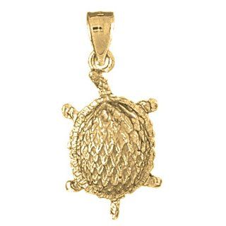 Gold Plated 925 Sterling Silver Turtles Pendant Jewelry