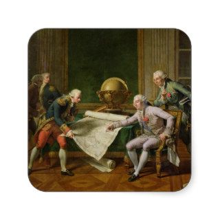 Louis XVI  Giving Instructions to La Perouse Sticker