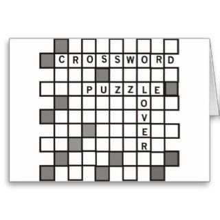 Crossword Puzzle Lover Cards