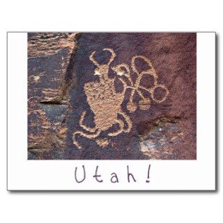 Utah Petroglyph Rock Art Postcard