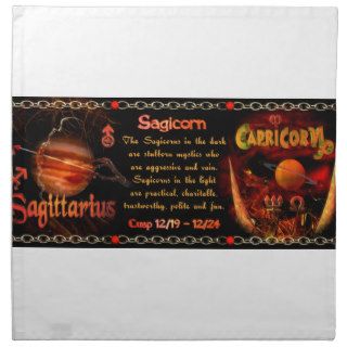 Valxart Sagicorn Scorpio Sagittarius zodiac Cusp Napkins