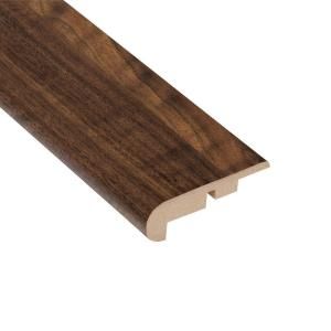 TrafficMASTER Spanish Bay Walnut 11.13 mm Thick x 2 1/4 in. Wide x 94 in. Length Laminate Stair Nose Molding HL1030SN