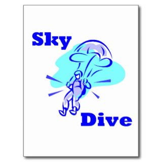 Sky Diving Postcard