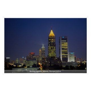 Exciting nightlife, Atlanta, Georgia, U.S.A. Print