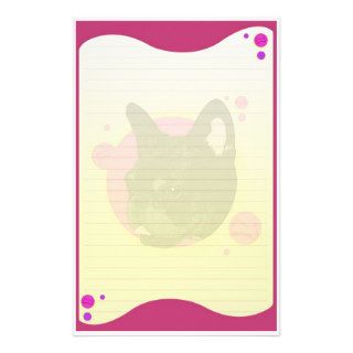 French Bulldog Pink Stationary Personalized Stationery