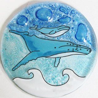 Quality Fused Glass Ornament Suncatcher 3" Humpback Whale  Other Products  