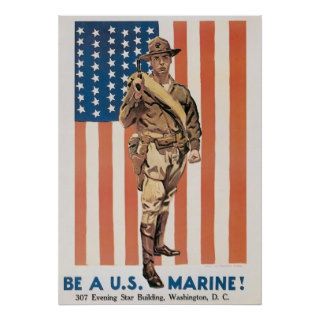 Vintage Marine Recruiting Poster