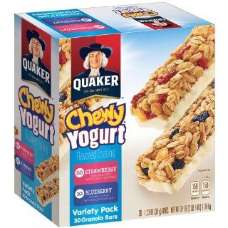 Quaker Chewy Yogurt Variety Pack 30 Granola Bars 37oz (20 Strawberry, 10 Blueberry) Health & Personal Care