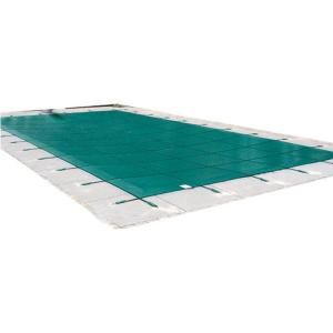 Water Warden 20 ft. x 38 ft. Rectangle Green Mesh In Ground Pool Safety Cover SCMG1836