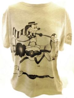 Mickey Mouse Mens T Shirt   Classic Collection Galloping Gaucho on Gray (X Small) Clothing