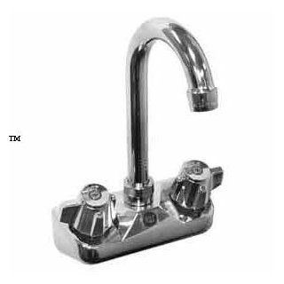 GSW 3 1/2" Gooseneck 4" Backsplash Wall Mount Faucet Touch On Kitchen Sink Faucets