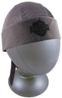 Harley Davidson Men's Bar & Shield Mesh Look Gray Polyester Headwrap. HW30280 Clothing