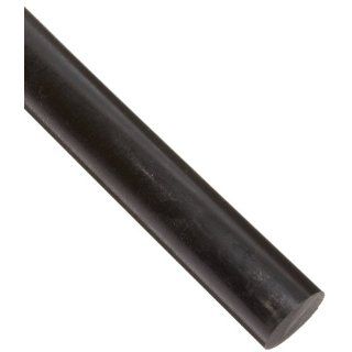 Polyurethane Round Rod, ASTM D 470, Black, 1 1/2" OD, 12" Length Specialty Plastics Raw Materials