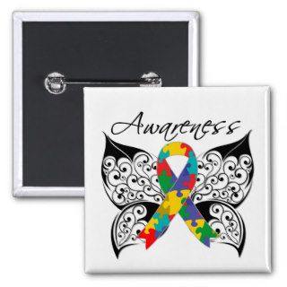 Tattoo Butterfly Awareness   Autism Pin