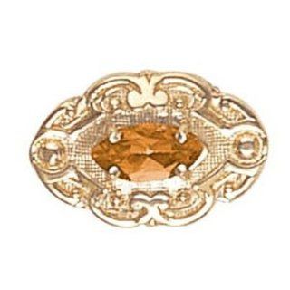 14 Karat Gold Citrine Slide GS470 CIT Charms Jewelry