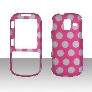 2D Dots on Pink Samsung Intensity III , 3 U485 Verizon Case Cover Hard Phone Case Snap on Cover Rubberized Touch Faceplates Cell Phones & Accessories