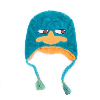 Disney Phineas And Ferb Perry The Platypus Youth Fuzzy Peruvian Laplander Beanie Hat Toys & Games