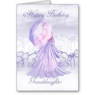 Granddaughter Cute Feminine Birthday Card