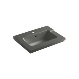 KOHLER Tresham Vanity Top Bathroom Sink in Thunder Grey 2979 1 58