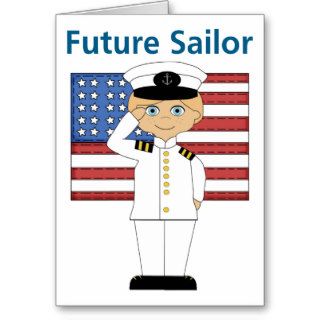 Future Sailor Boy Blonde Greeting Cards