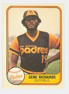 Gene Richards AUTO 1981 Fleer #486 Padres Sports Collectibles