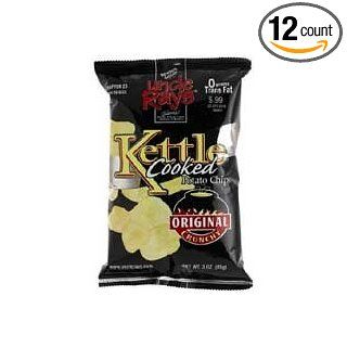 Uncle Rays Kettle Cooked Regular Potato Chips   3 oz. bag, 12 per case