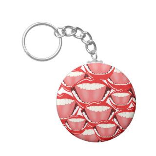 Big Mouth Classic Round Cool Funny Key Chains