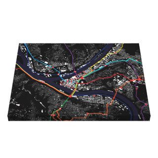 Pittsburgh Figure Ground Canvas Wrap Gallery Wrap Canvas