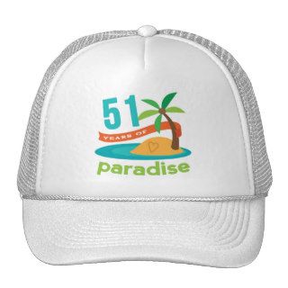 51st Wedding Anniversary Funny Gift For Her Mesh Hat